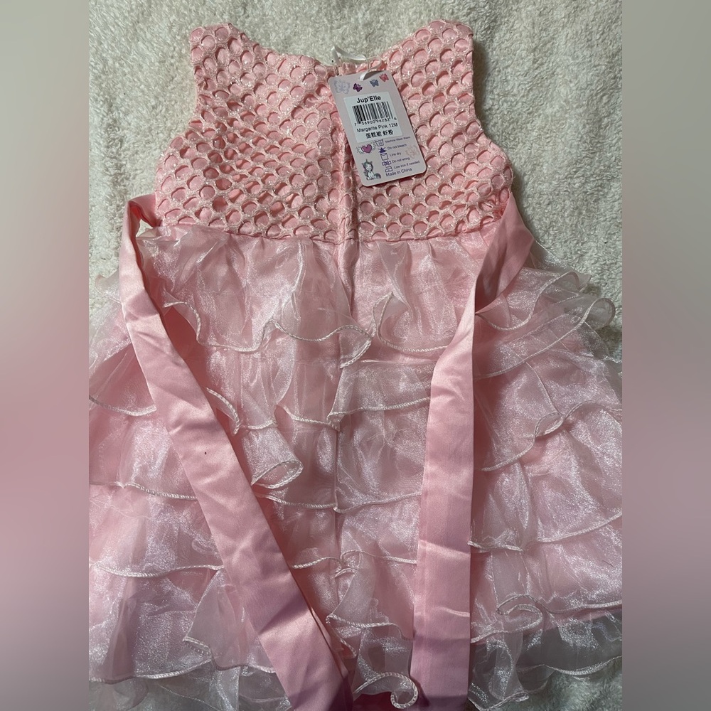 Pink Ruffled Kids Dress - Picture 3 of 5
